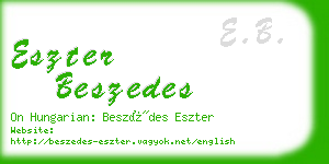 eszter beszedes business card